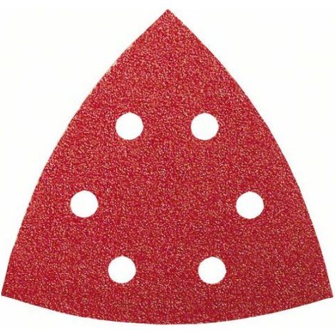 Feuille abrasive Delta avec bande auto-agrippante, perforé Bosch Accessories 2609256A51 Grain 120 Cote d'encoignure 93 mm 5 pc(s) C96087 (1/4)