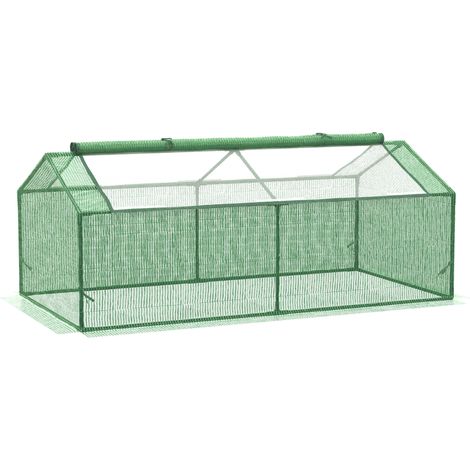 Invernadero mini con ventana 180 x 90 x 70 cm verde marco metálico (1/5)