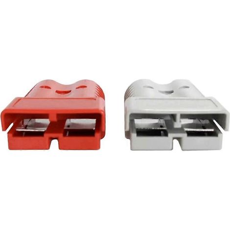 Kit de charge rapide pour batteries de chariots élévateurs comprenant 10 connecteurs Anderson 120 A avec poignées, rouge. (1/5)