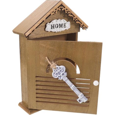Boîte à Clés Murale en Bois Style Ferme, Organiseur Mural Vintage de Maison, Porte-clés Rustique pour Entrée, Fixation Murale Pratique, Décor Champêtre, Rangement Clés Décoratif (1/5)