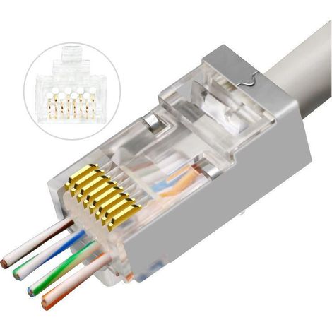 Microconnect KON512-50EZ conector RJ45 Plata