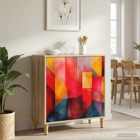 vidaXL Sideboard HEESCH Sonoma 69 x 33 x 75 cm Engineered Wood (1/5)
