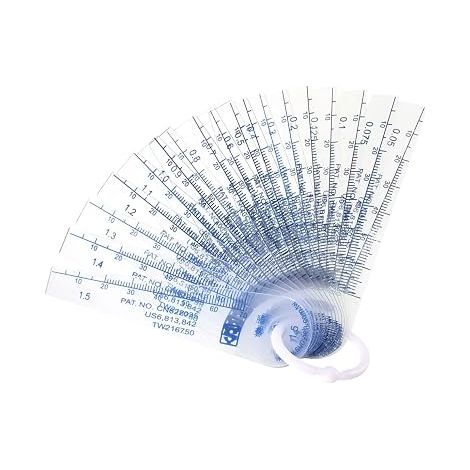 0.05-1.5mm Thickness Sensor Gauge Gap Filling x 1 Piece Plastic 18 in 1 for Design Industry and Parts Processing Industry (1/5)