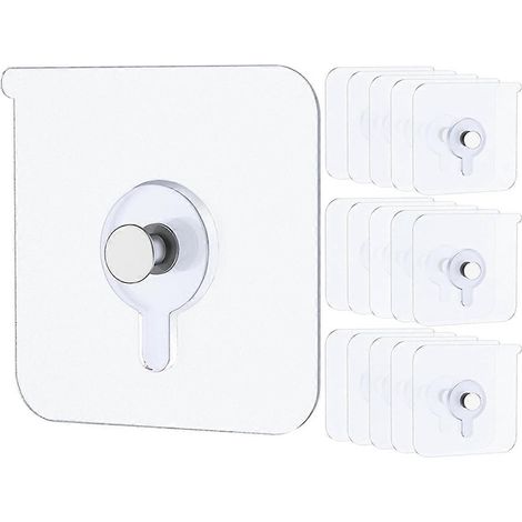 Crochets adhésifs pour tableaux, charge maximale de 15 kg, fixations murales robustes sans clous, lot de 30. (1/5)