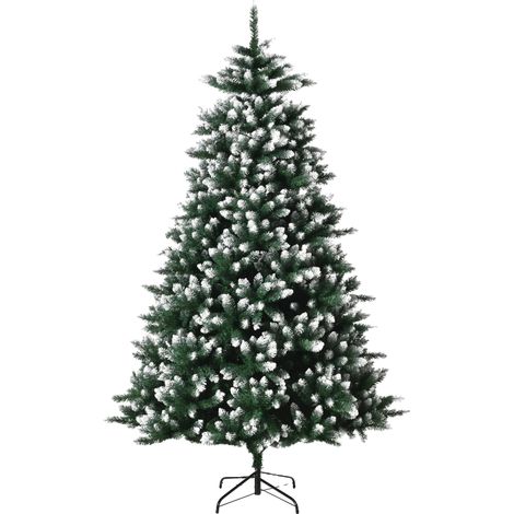 Árbol de Navidad artificial, diseño realista, fácil montaje, verde, 2 m (1/2)