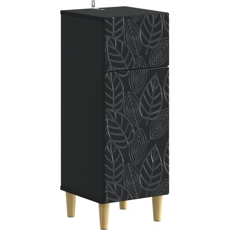 Badezimmer Aufbewahrungsschrank DELFT Schwarz 30 x 31 x 80 cm vidaXL (1/5)