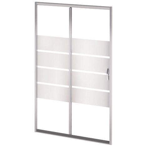 ONDEE ZEN - Porte de douche SHIVA - Coulissante - Finition Chromé - 100x190cm