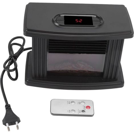 Cheminée électrique portable 1000W, chauffe-eau rapide et uniforme, à poser sur une table, avec télécommande et prise européenne 220V (1/5)