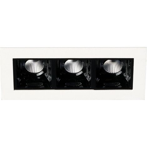 Encastré intérieur NELIO 3 rectangle blanc mat 3000K 17,7W 1589lm IP20 - EUROPOLE - 503000 (1/4)