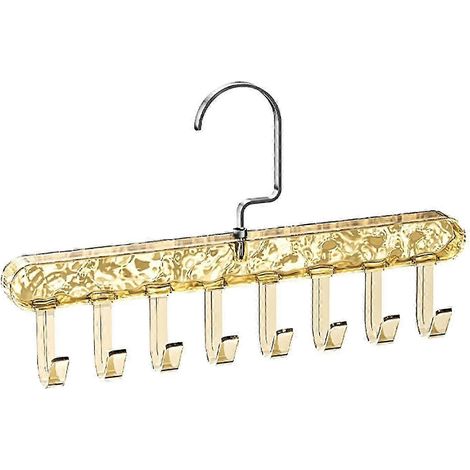 Porte-cravates, porte-soutiens-gorge, porte-sous-vêtements rotatif à 360°, porte-débardeurs, porte-gilets, cravates pour dortoir ou appartement-Transparent Gold (1/5)