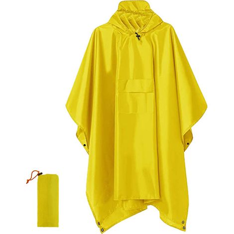 Cape pliable et imperméable pour femmes et hommes (jaune) – légère