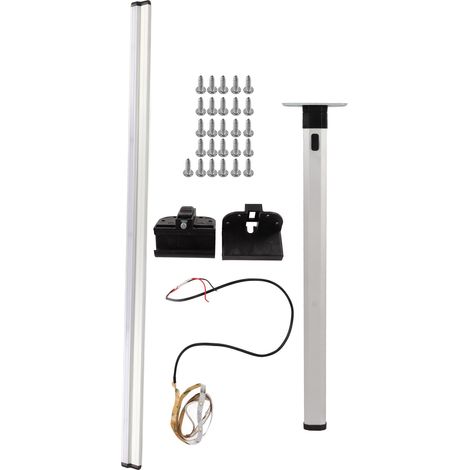 Pied de table pliable camping-car 1000mm alliage aluminium amovible mural avec éclairage LED et rail coulissant (1/5)