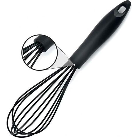 Fouet en Silicone - Cuisine - Antiadhésif - Résistant à la Chaleur - Poignée Confortable - Facile à Ranger (1/4)