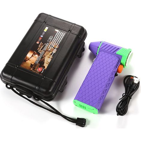 Ventilateur portable sans fil d'extérieur 110 000 tr/min, sèche-cheveux compact haute puissance, ventilateur turbo portable pour camping, vitesses réglables, souffleur de voiture sans balais (1/5)