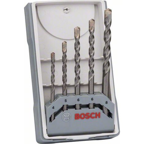 Set di 5 punte per calcestruzzo CYL-3, 4–8 mm