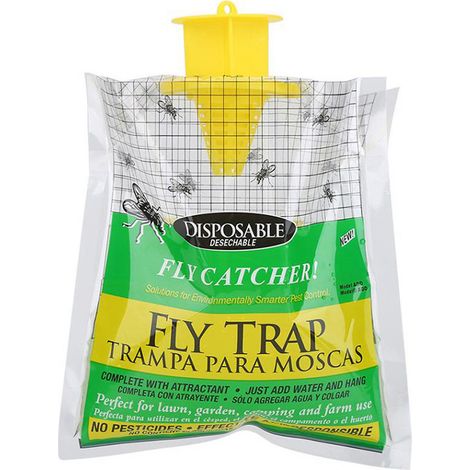 Piège à mouches jetable pratique efficace capture insectes sans toxique suspendu sac anti-nuisibles (1/3)