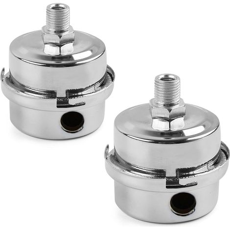 2Pcs Silencieux de Filtre de Compresseur d'Air, filtre à air en métal, filtre d'aspiration silencieux pour Utiliser dans l'Entrée du Compresseur d'Air et Bloquer la Poussière Réduire le Noise - 16 mm (1/5)
