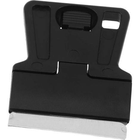 Grattoir Plastique Noir pour Entretien de Vitres et Nettoyage à Domicile, Outil Multifonctionnel pour Enlever Autocollants et Résidus de Colle sur Voiture et Verre (1/5)