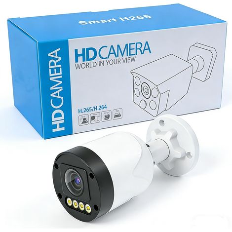 5MP Caméra de Surveillance Extérieure PoE, Caméra IP Extérieure avec Détection Personne/Véhicule, Vision Nocturne IR 30m, Etanche IP66 (1/5)