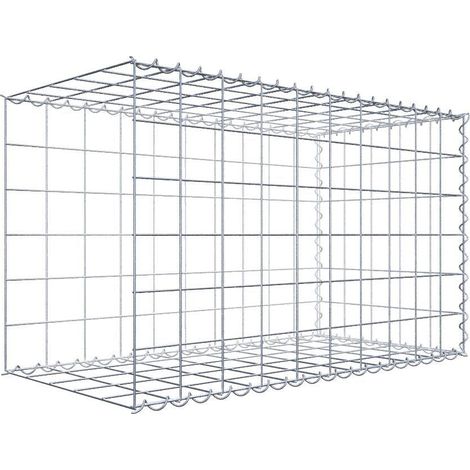 Gabiondeco - Gabion - Element de prolongation en longueur 100 cm x 60 cm x 50 cm (L x H x P). maille 10 x 10 cm. Spirale. Avert.: il manque une grille - Made in Germany (1/5)