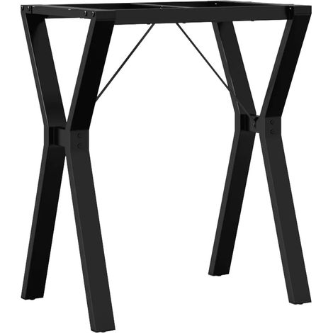 Pieds de table à manger cadre en Y 60 x 40 x 73 cm robustes et stables style industriel en acier noir (1/5)