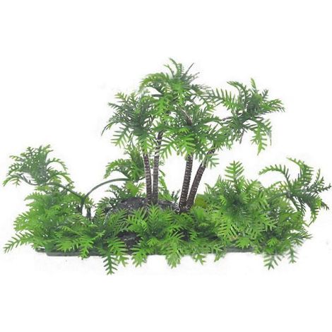 Plantes aquatiques artificielles, petits poissons pour la décoration d'aquarium, plante sous-marine avec (1/4)