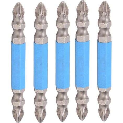 de 5 embouts de tournevis magnétiques double tête de 65 mm