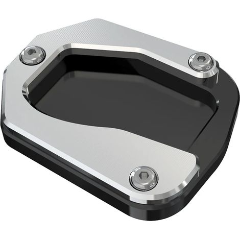 (ARGENT) Compatible avec les motos SUZUKI DR650 DR650S DR-650SE DR 650 SE M (1996-2023) - Extension de béquille latérale - Plaque de support - maxpower (1/4)