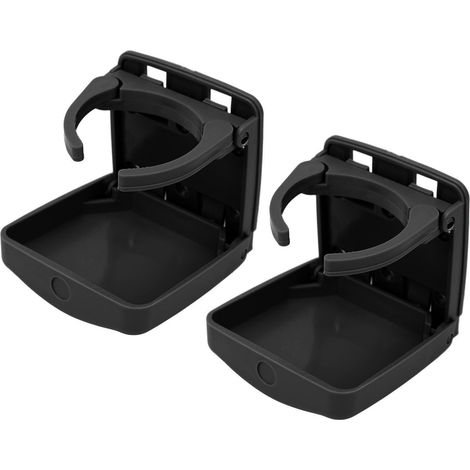 2 porte-gobelets pliables pour voiture, porte-gobelets de portière de véhicule avec vis pour bateau, SUV, fourgonnette, noir (HF-PA) (1/5)