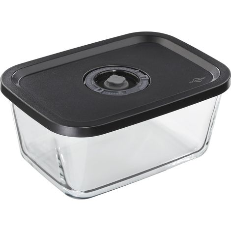 Boîte sous vide Taille L Verre incassable Conservation des aliments par pompe à vide Boîte sous vide avec couvercle en plastique Hermétique et anti-fuite Passe au four (1/5)