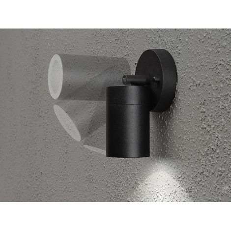 LED Außenwandleuchte Downlight schwenkbar, Höhe 15cm, Schwarz (1/5)