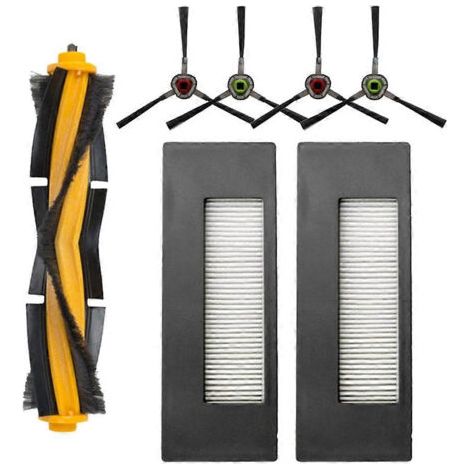 LAN Kit de remplacement de filtre pour aspirateur Ecovacs Deebot DE55, DE53 et DE6G : brosse latérale, filtre HEPA et rouleau. (1/5)
