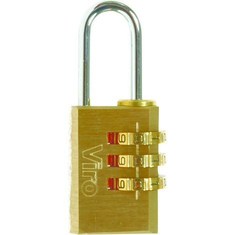Viro cadenas A combinaison largeur 21 mm corps en laiton massif arc en acier chromA combinaison A 3 chiffres (1/3)