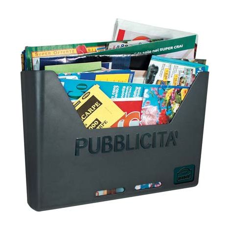 CASSETTA PORTA PUBBLICITA CAROSELLO ALUBOX  POLICARBONATO ANTRACITE MM 250X75 H.MM 360