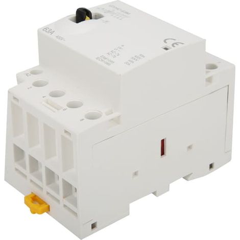 Contacteur secteur domestique 4P 63A 220V 50Hz sur rail DIN, avec interrupteur de commande manuelle (1/5)