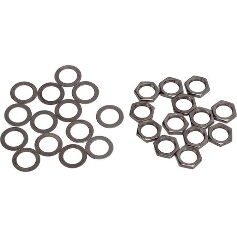 Kit de Rondelles Écrous pour Guitare Électrique Basse - Connecteur Douille Filetage Femelle M9 Noir (1/5)