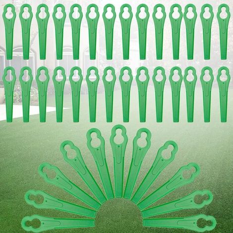 120 pièces Lames de Rechange pour Coupe Bordure,Tondeuse à Gazon en Plastique Lames,Lames de Coupe en Plastique de Remplacement,Lames de Grass Trimmer Brush Cutter,Lames en Plastique de Rechange (1/5)