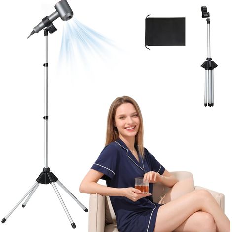Support pour sèche-cheveux avec réglage en hauteur, 75-150 cm (1/5)