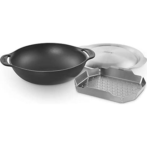 Weber CRAFTED Wok - Gourmet BBQ System inkl. Deckel und Dünsteinsatz (1/4)