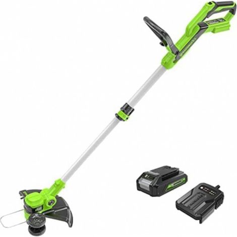 Coupe-bordures sans fil 30cm 24V GREENWORKS - Batterie 2,0Ah - Chargeur - G24LT30K2