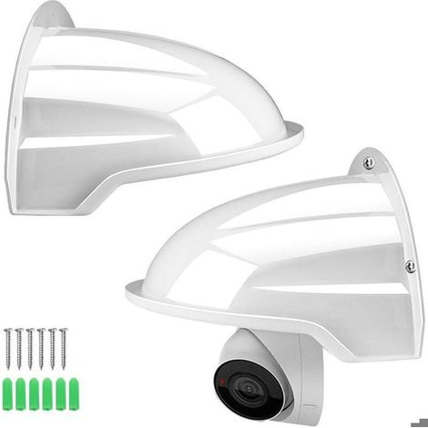 2 Pièces Protection Caméra Extérieure, Plastique Moniteur Boîtier de Protection Résistant aux Intempéries, Protection Solaire (1/4)