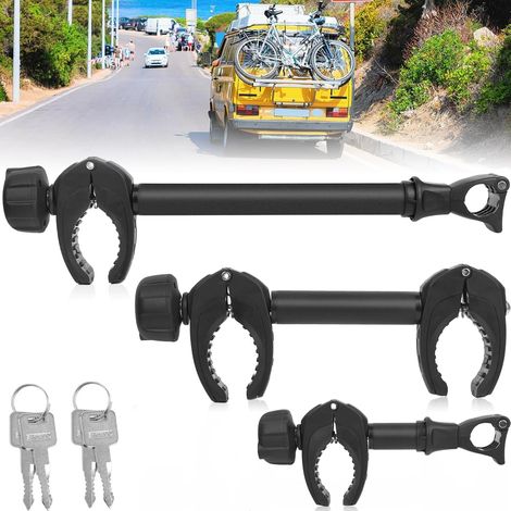 Lot de 3 supports de cadre pour porte-vélos 25 cm + 32 cm + 45 cm de longueur, support de cadre universel, verrouillable, support de cadre pour tube en U : Ø 2,5-3 cm, diamètre du cadre du vélo (1/5)