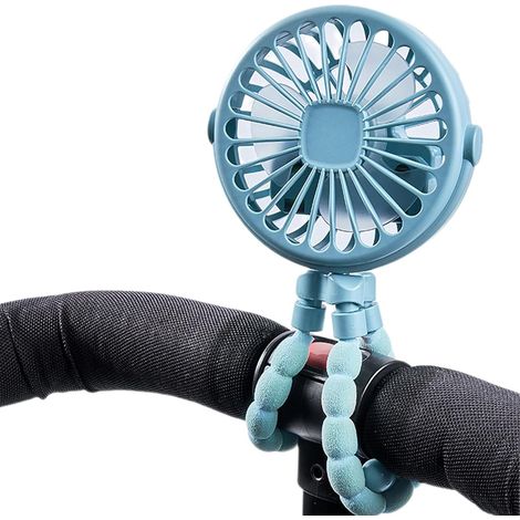 Ventilatore per passeggino Ventilatore ricaricabile tramite USB Ventilatori portatili con treppiede a clip Ventilatori portatili per passeggino per viaggi, sedute, camera da letto