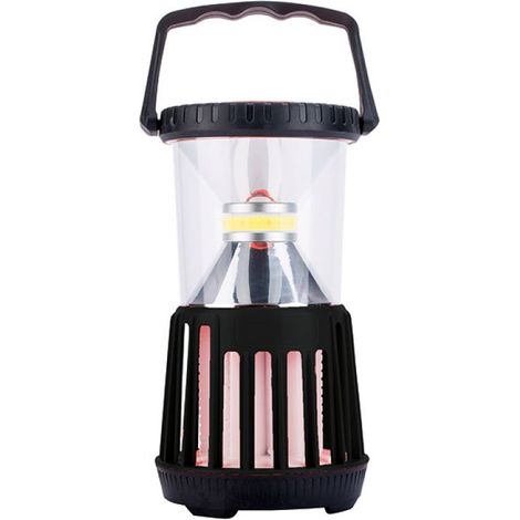 Linterna de camping antimosquitos Abs negra H 22 cm Diámetro 11,8 cm