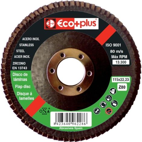 Disco ECO+PLUS Ø 115 EZ-80 DISCO LAMINAS ECO+PLUS Ø 115 EZ-80 SOPORTE FIBRA