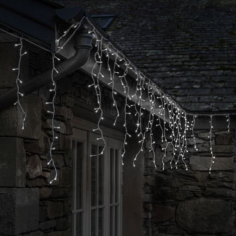 5.8m Outdoor Christmas Snowing Effect LED Icicle Lights White Decoration (1/4)