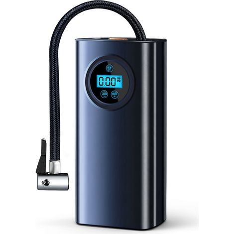 Inflador de neumático portátil recargable digital, negro, caja de regalo (1/5)