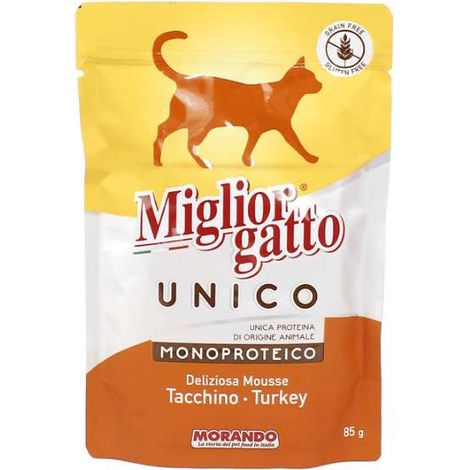 Miglior Gatto Unico Alimento Completo Tacchino 85g Super Premium (1/5)