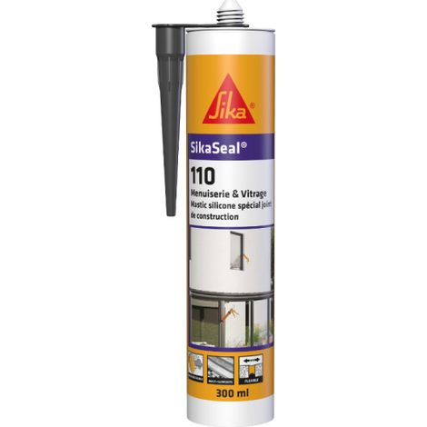 Silikonkitt SIKA SikaSeal 110 Schreinerei & Verglasung - Anthrazit - 300ml