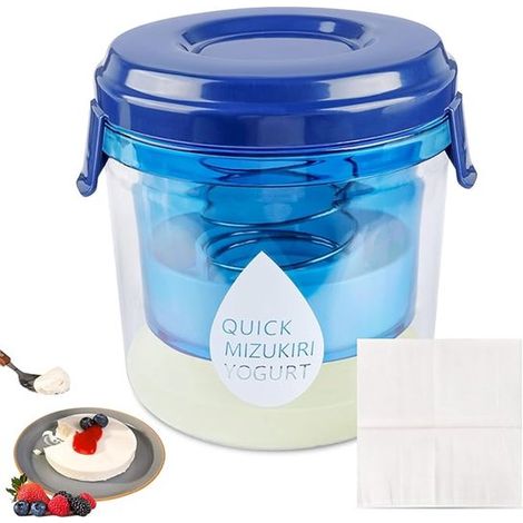Colino per yogurt greco, macchina per yogurt, colino per yogurt fatto in casa, yogurt, macchina per formaggio spalmabile, separatore di siero, set per macchina per yogurt, pressa per formaggio, wi (1/5)